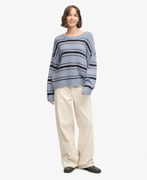 Pulover Superdry Slouchy Brushed Stripe Knit