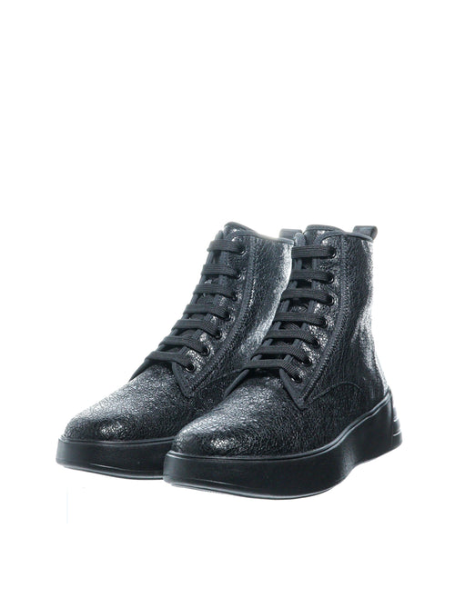 Ghete din piele cu aspect lucios Rebel Hogan