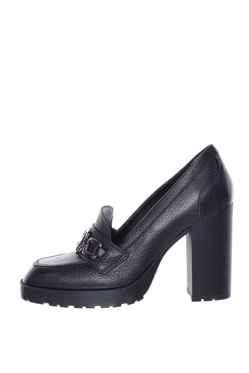 Loafers din piele cu toc patrat  H623 Hogan