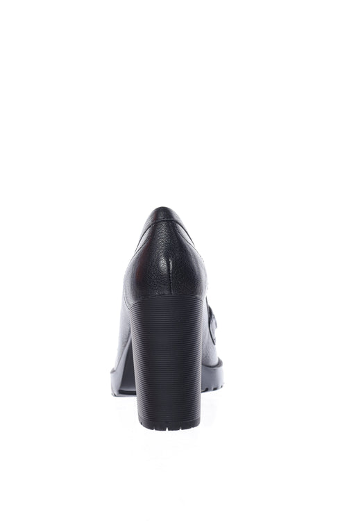 Loafers din piele cu toc patrat  H623 Hogan