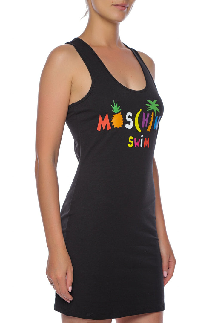 Rochie scurta de plaja Moschino cu imprimeu personalizat 