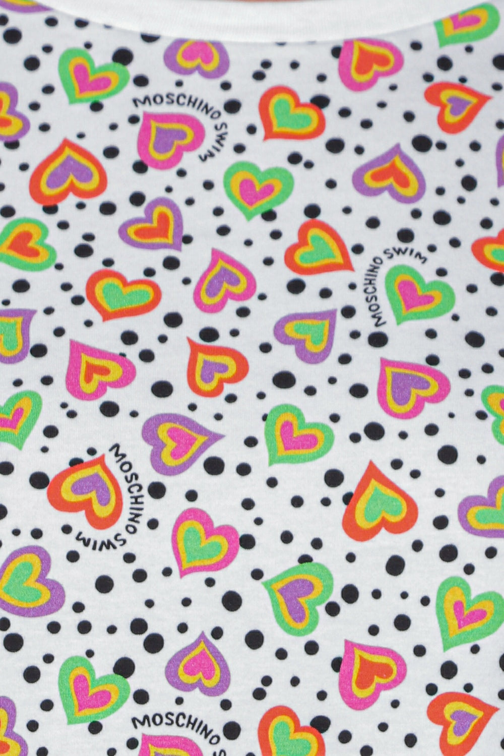 Rochie tricou Moschino cu imprimeu multicolor - detaliu imprimeu