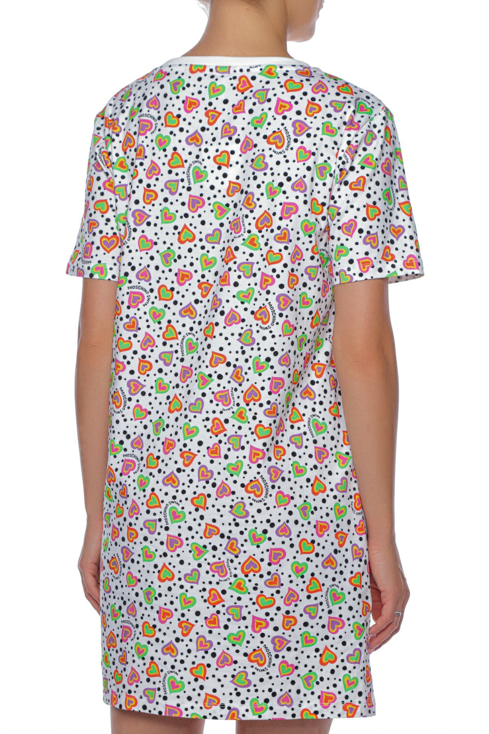Rochie tricou Moschino cu imprimeu multicolor - spate
