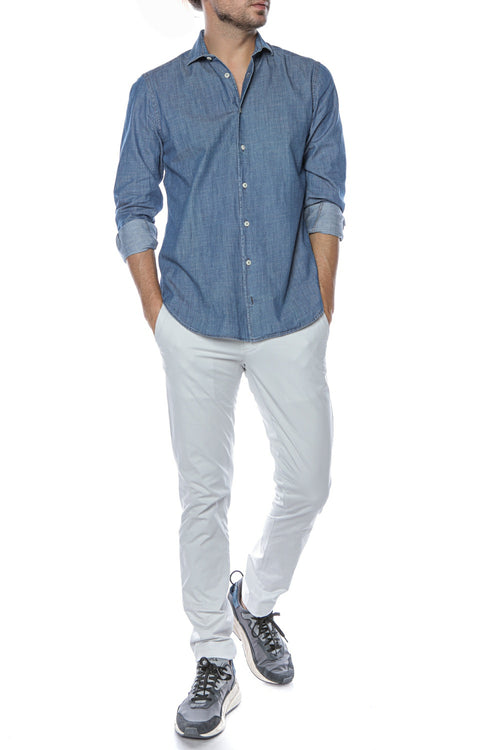 Camasa din denim Pamplona MC2 Saint Barth