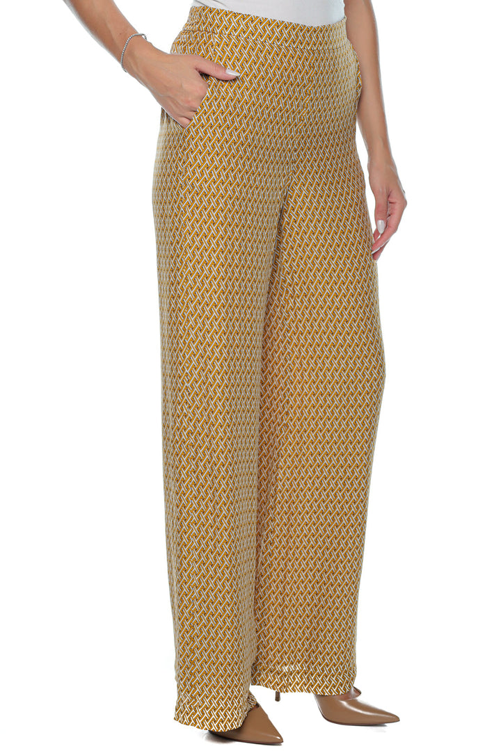 Pantaloni largi Michael Kors cu imprimeu lattice