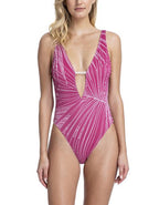 Costum de baie cu imprimeu contrastant Gottex