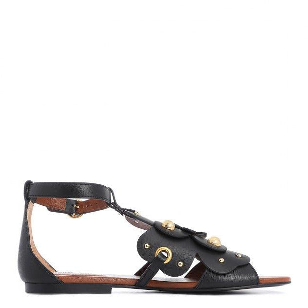 sandale negre fara toc