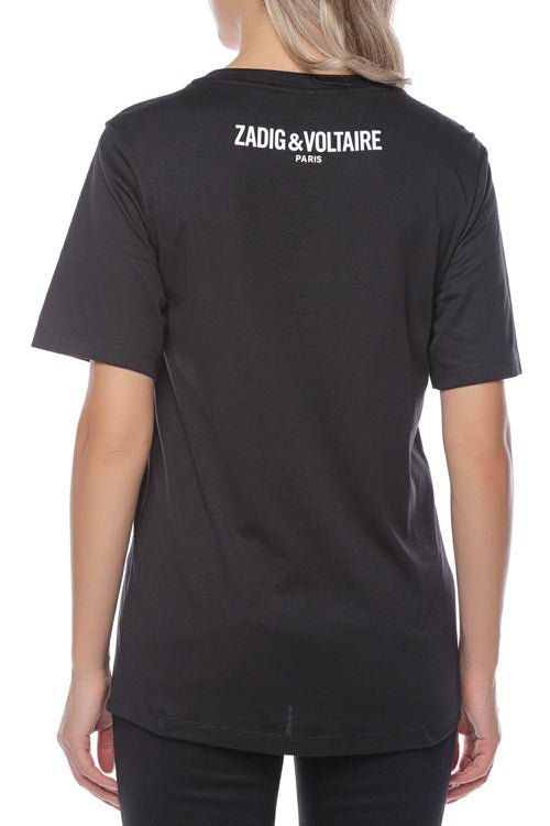 Tricou cu imprimeu text Bella Zadig & Voltaire