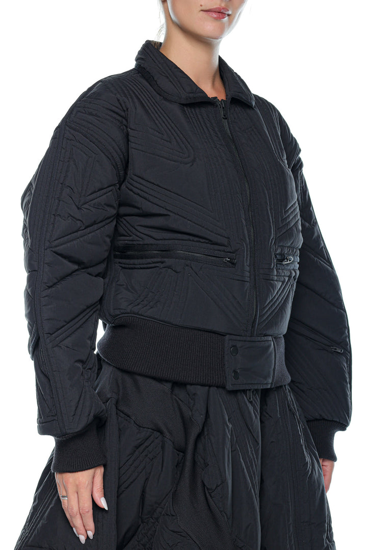 Jacheta neagra dama Quilted Y-3