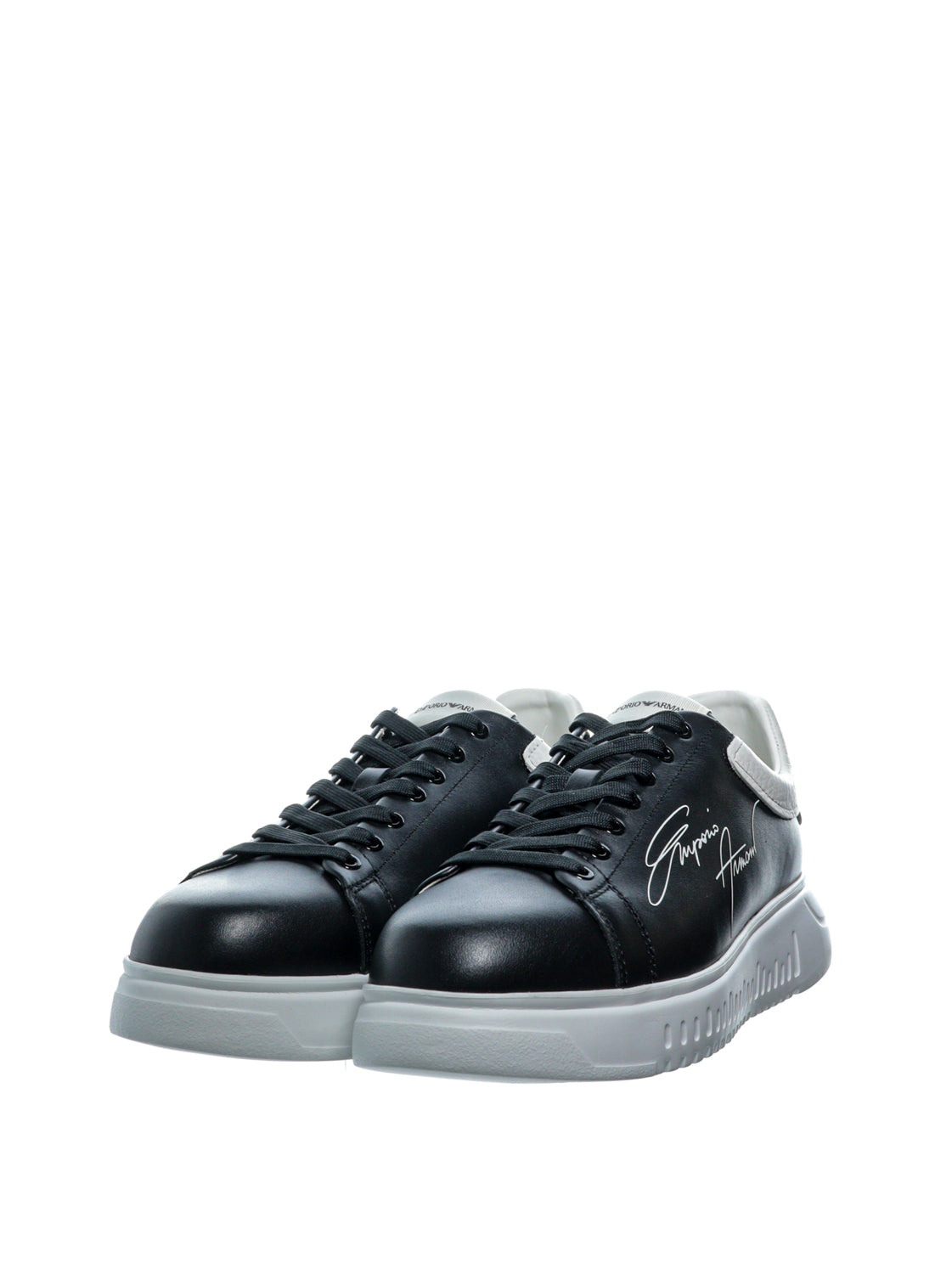 Pantofi sport din piele cu logo Emporio Armani