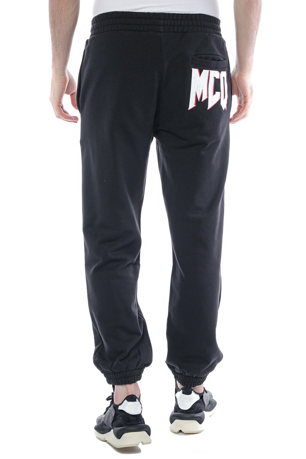 Pantaloni sport MCQ cu buzunare si imprimeu