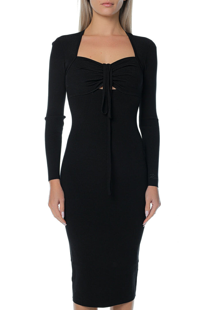 Rochie neagra KARL LAGERFELD Ls Cut Out