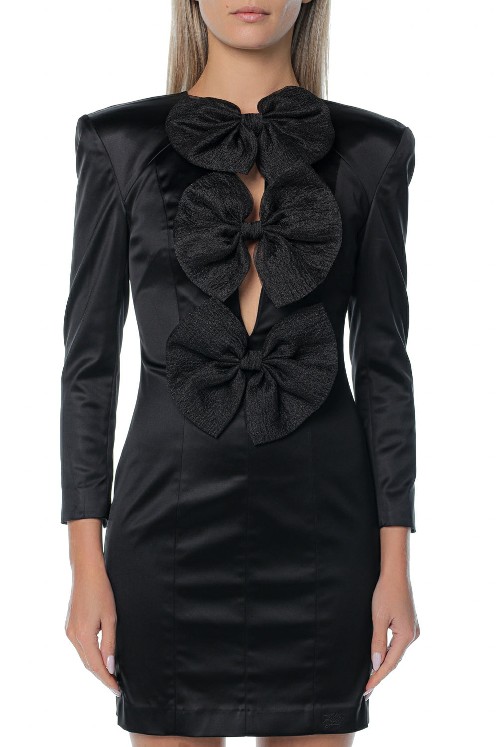Rochie neagra KARL LAGERFELD Evening With Bows 2
