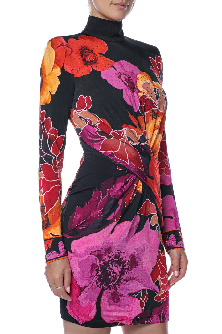 Rochie cu imprimeu floral Camilla Midnight Poppy - 2