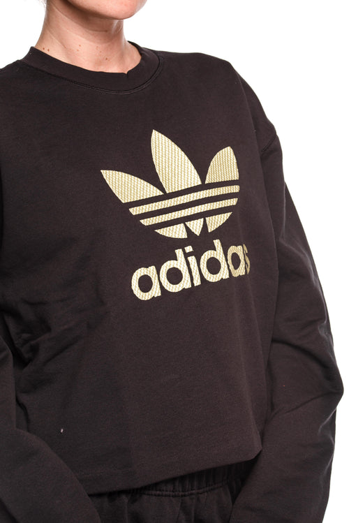 Hanorac negru din bumbac Premium Crew Adidas Originals