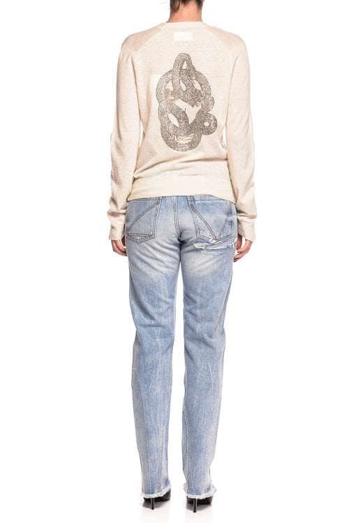 Cardigan de casmir Kali Snake Strass Zadig & Voltaire