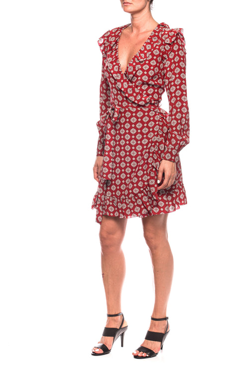 Rochie de matase Lux Pindot Wrap Michael Kors