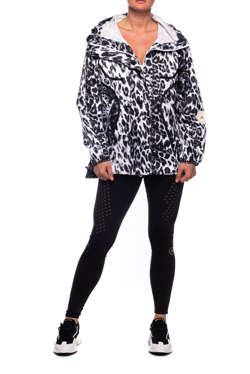 Jacheta cu animal print True Pace Run Wind.Rdy adidas by Stella McCartney