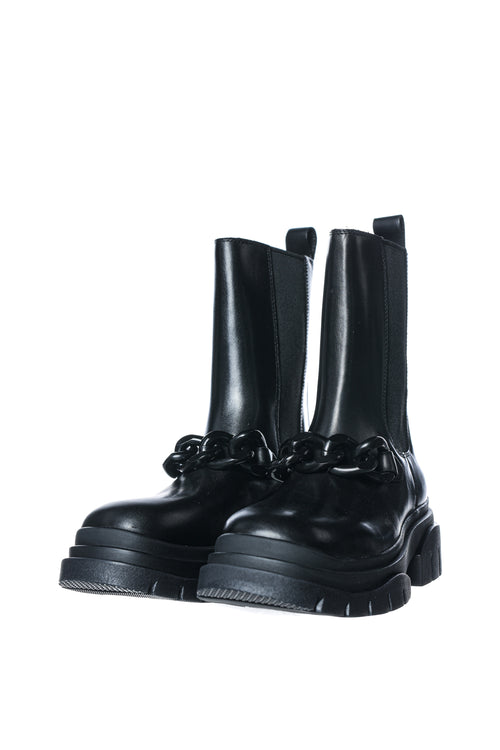 Ghete Chelsea din piele Storm Chain Ash