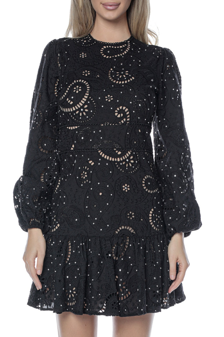 Rochie cu model Paisley perforat Michael Kors