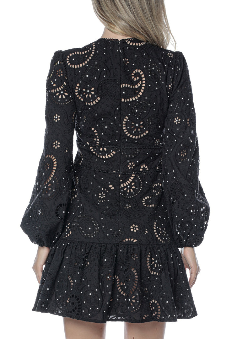 Rochie cu model Paisley perforat Michael Kors - spate