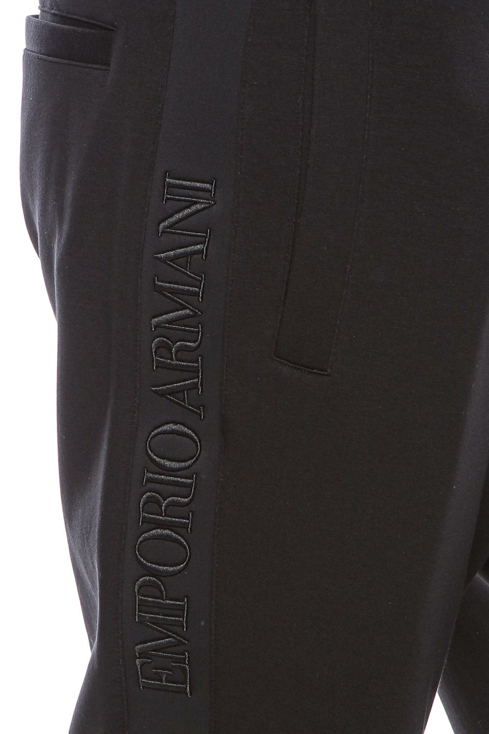 Pantaloni sport cu logo brodat Emporio Armani