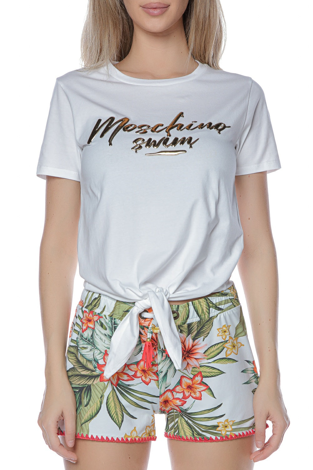 Tricou cu imprimeu cu logo Moschino