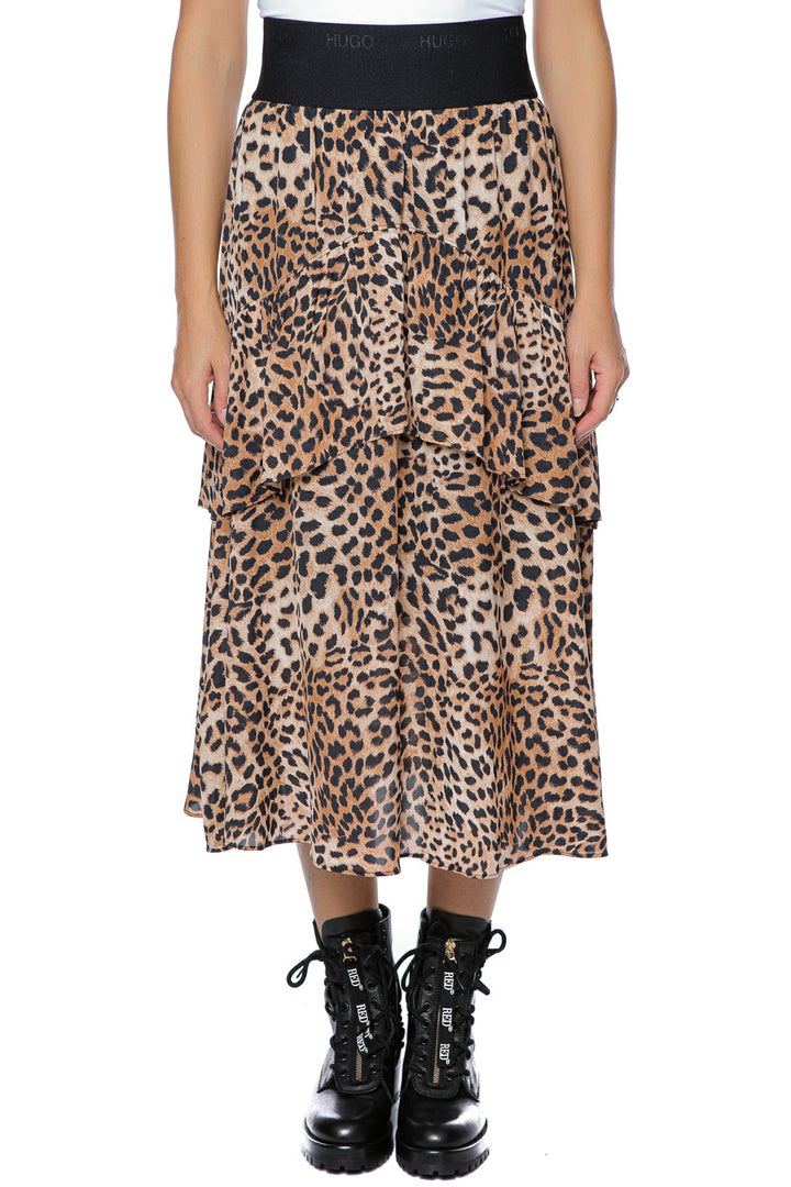 Fusta cu animal print Redea HUGO