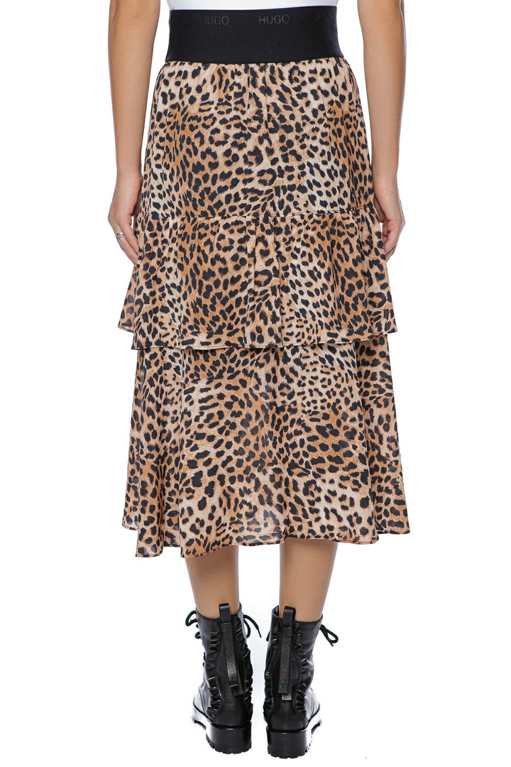 Fusta cu animal print Redea HUGO - 4