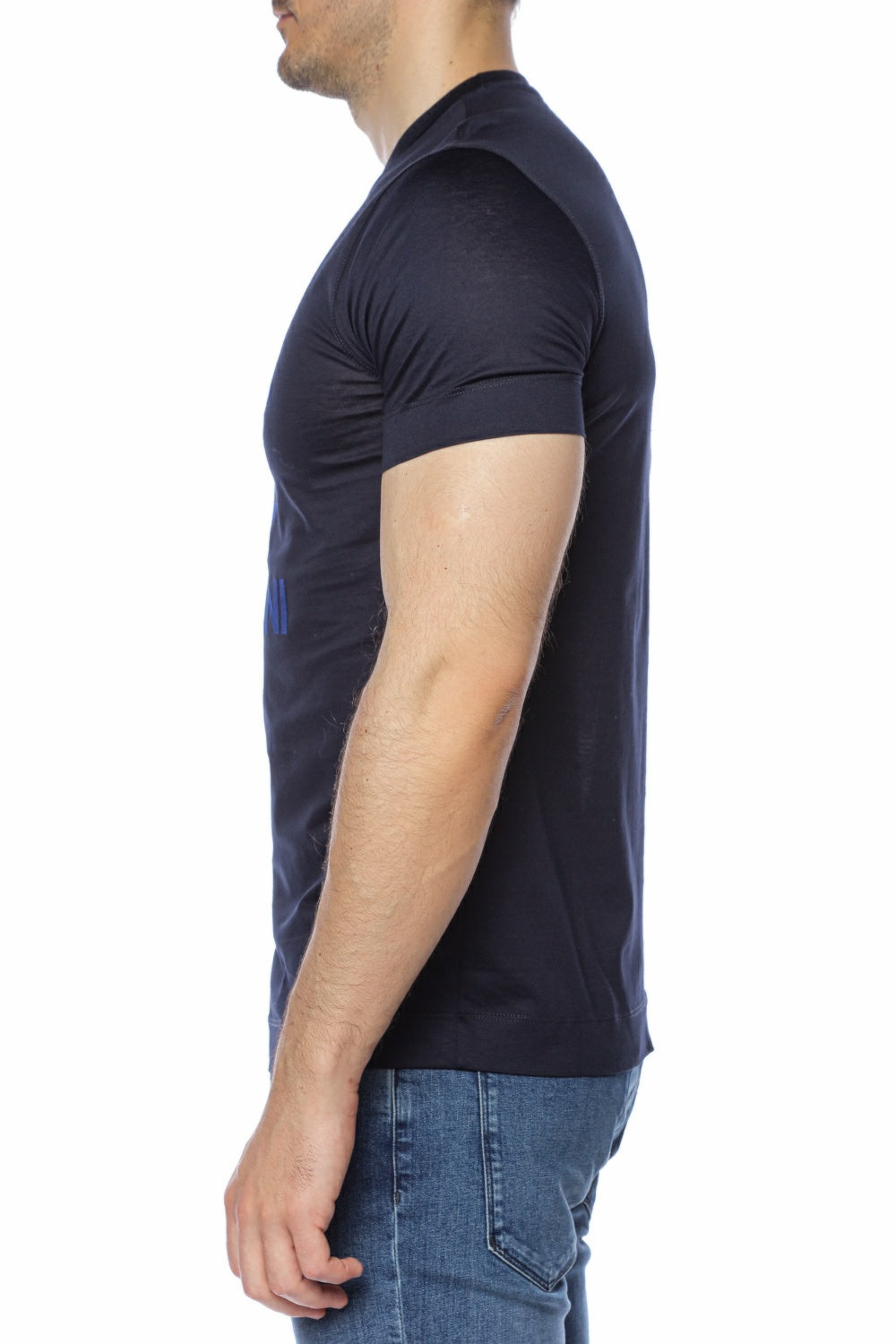 Tricou cu imprimeu cu logo cu aspect catifelat Emporio Armani