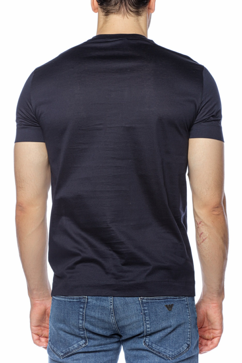 Tricou cu imprimeu cu logo cu aspect catifelat Emporio Armani