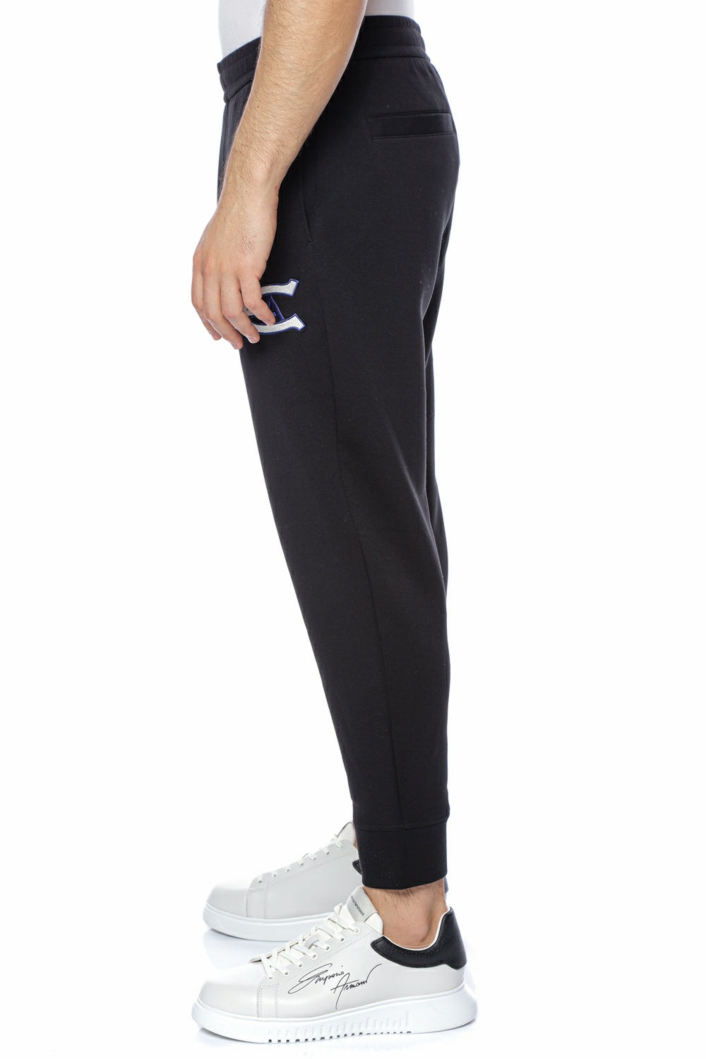 Pantaloni sport cu logo brodat Emporio Armani
