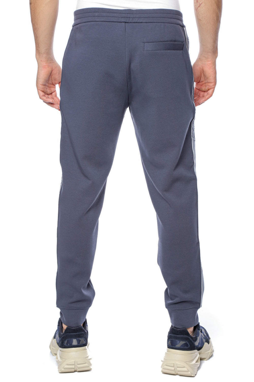 Pantaloni sport cu vipusca cu logo Emporio Armani