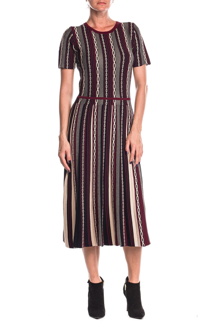 Rochie midi Striped Tory Burch