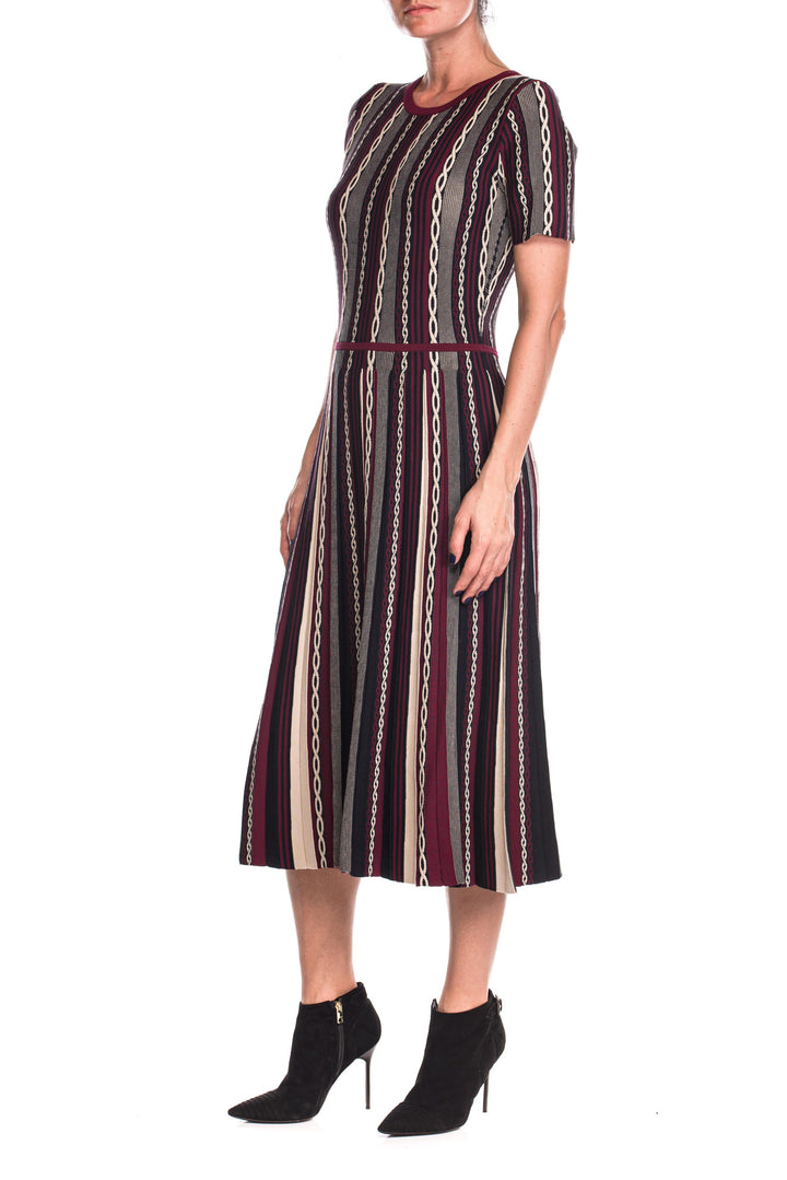 Rochie midi Striped Tory Burch - 1