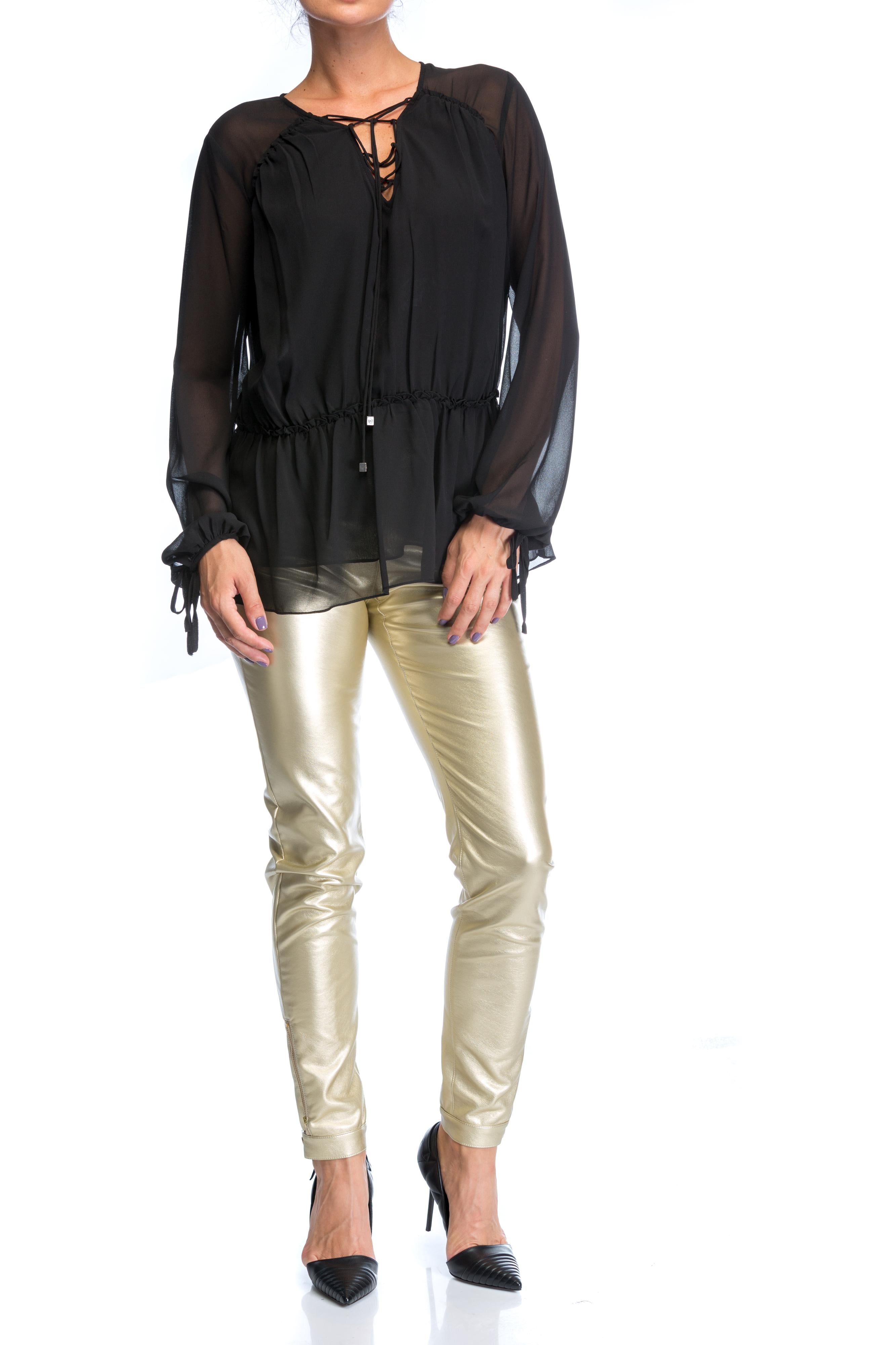 Pantaloni skinny Metallic gold Just Cavalli