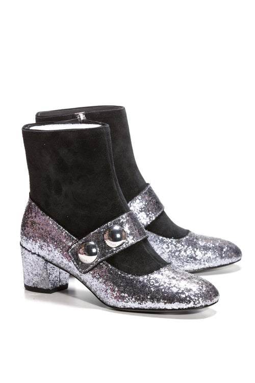 Botine cu aspect lucios Marc Jacobs