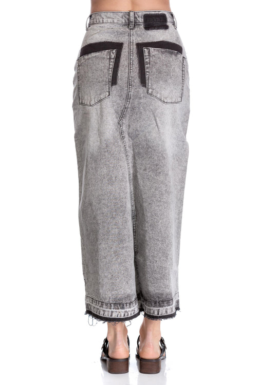 Fusta din denim  - spate