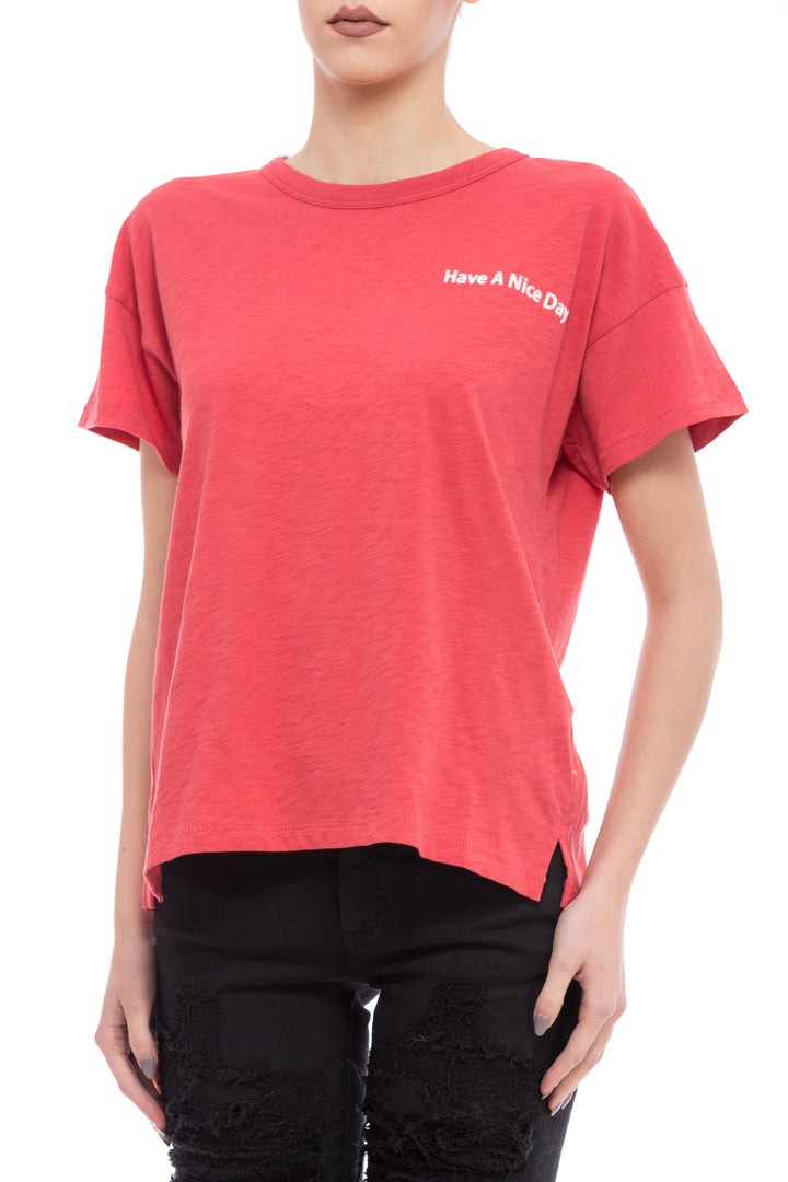 Tricou dama cu print text Rag & Bone- 3
