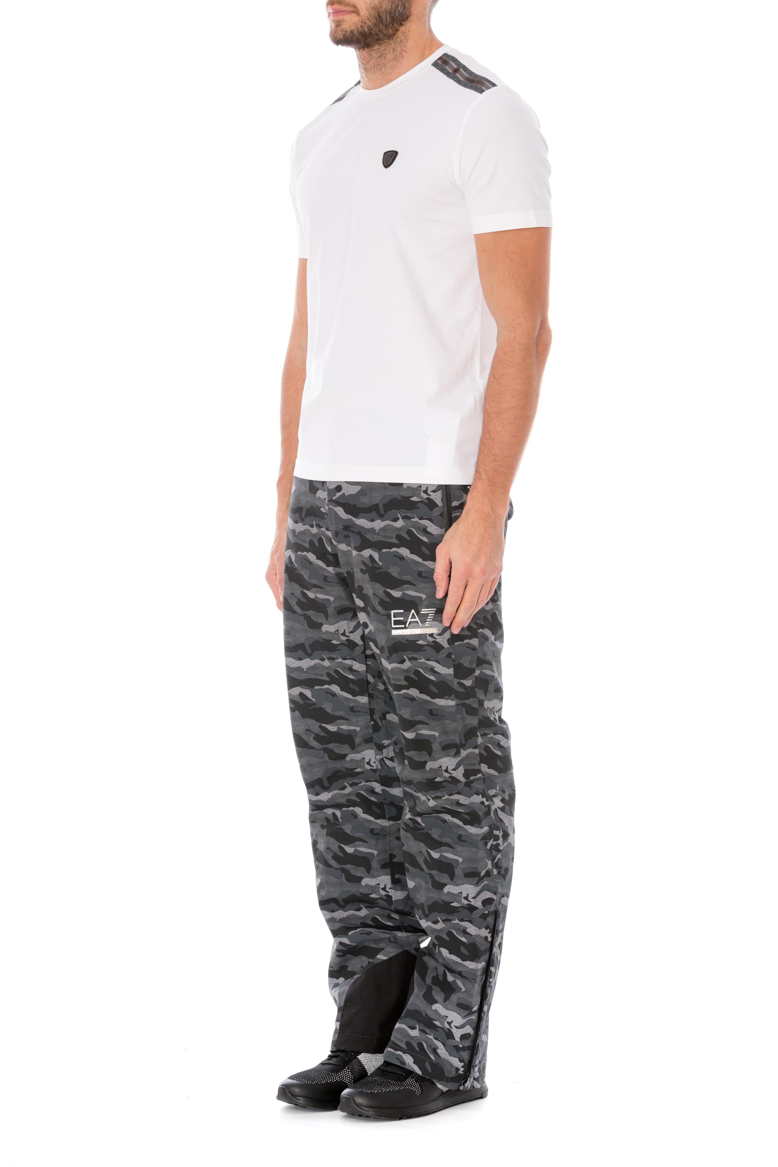 Pantaloni de ski cu imprimeu camuflaj EA7