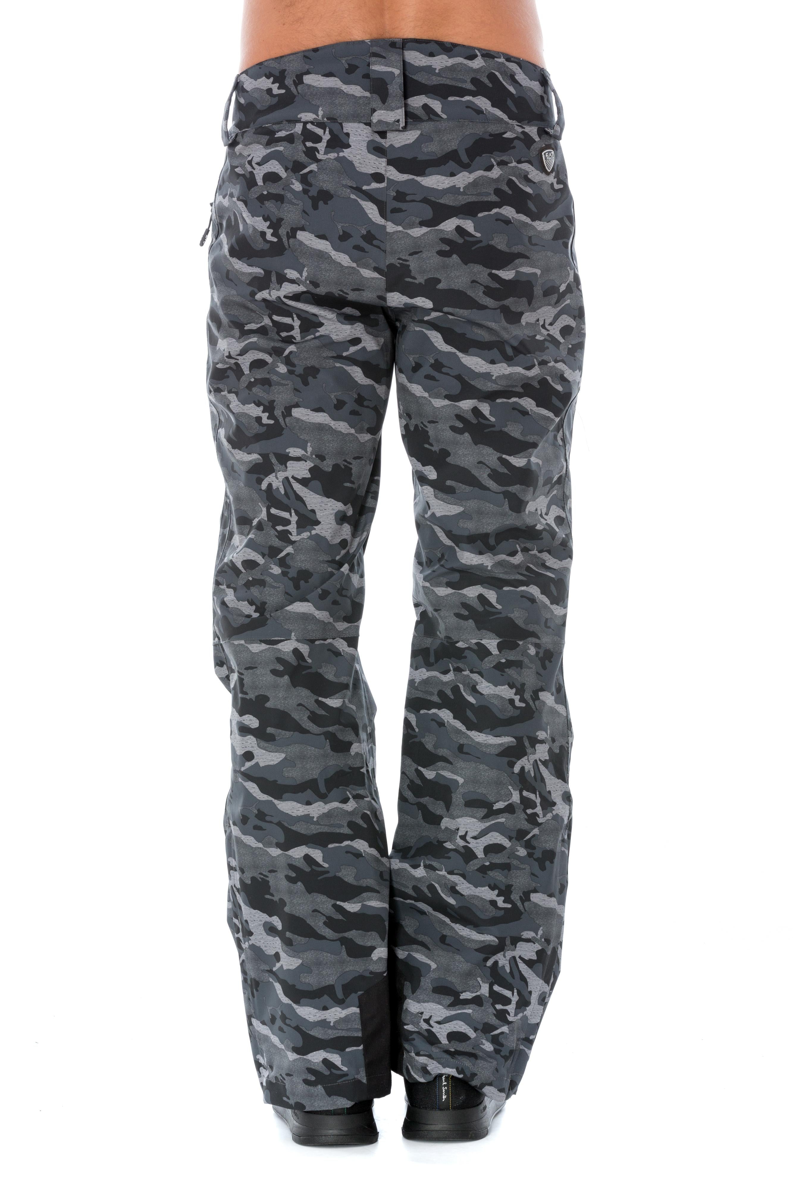 Pantaloni de ski cu imprimeu camuflaj EA7